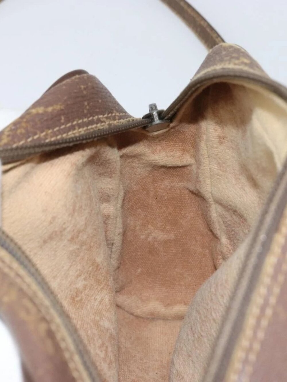 GUCCI GG Supreme Web Sherry Line Bag PVC Beige Gold - Picture 12 of 16